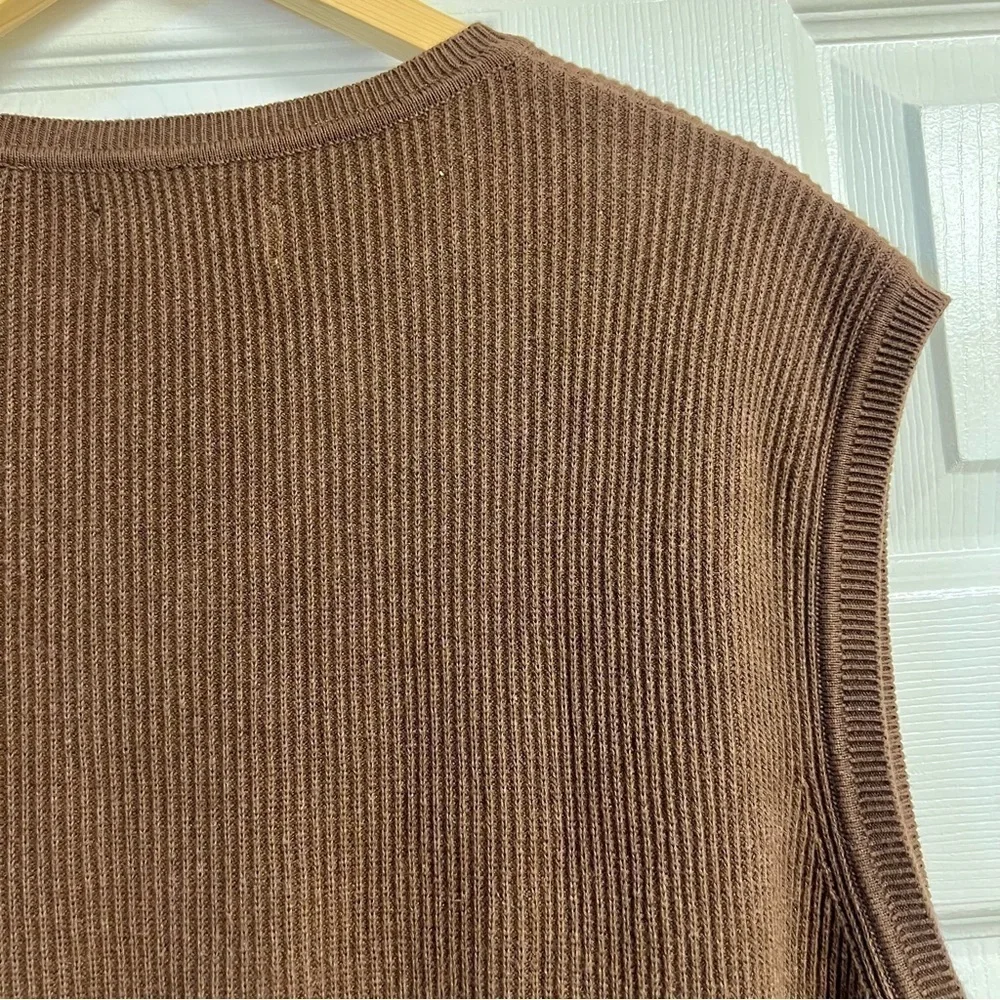 SOUTHERN PINES Cotton brown sweater vest men size XXL big and tall